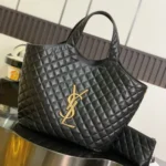 YSL Original Icare Large Tote Authentic Quilted Leather