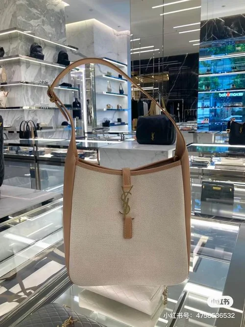 YSL Original Le 5 ¨¤ 7 Hobo Bag Authentic Leather