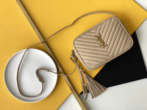 YSL Original Lou Monogram Chain Bag Authentic Leather