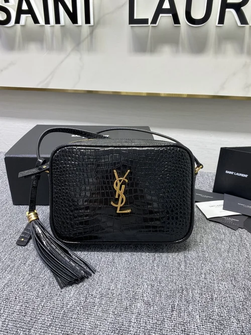 YSL Original Lou Monogram Chain Bag Authentic Leather