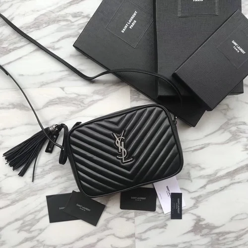 YSL Original Lou Monogram Chain Bag Authentic Leather