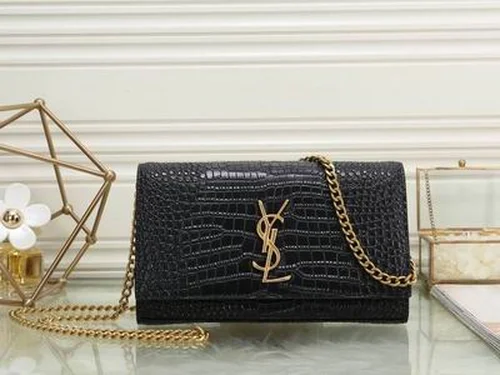 11 YSL Niki Medium Chain Bag Women Luxury Crinkled Leather