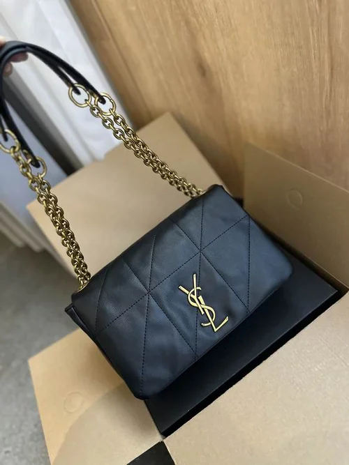 11 YSL Niki Medium Chain Bag Women Luxury Crinkled Leather