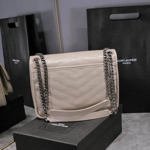 11 YSL Niki Medium Chain Bag Women Luxury Crinkled Leather