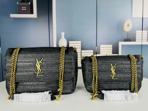 11 YSL Niki Medium Chain Bag Women Luxury Crinkled Leather