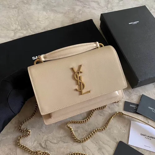 YSL Original Niki Chain Bag Authentic Crinkled Leather