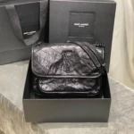 YSL Original Niki Chain Bag Authentic Crinkled Leather