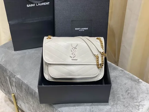 YSL Original Niki Chain Bag Authentic Crinkled Leather