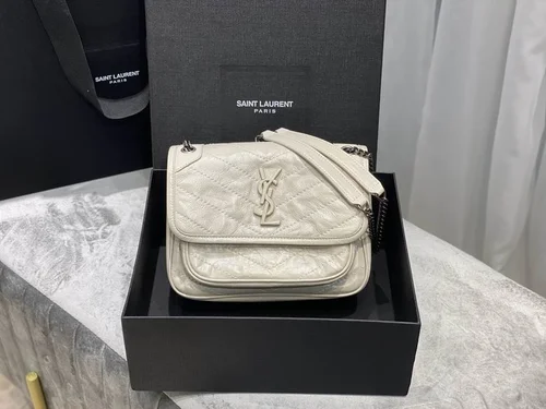 YSL Original Niki Chain Bag Authentic Crinkled Leather