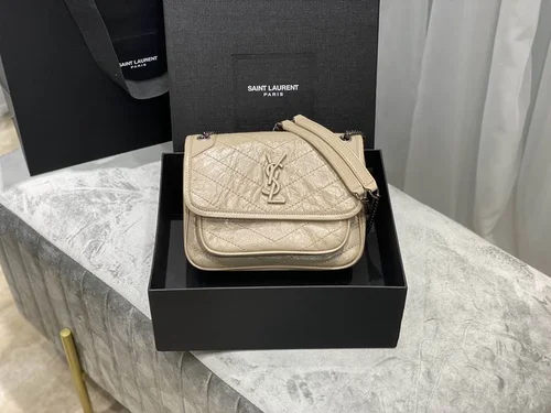 YSL Original Niki Chain Bag Authentic Crinkled Leather