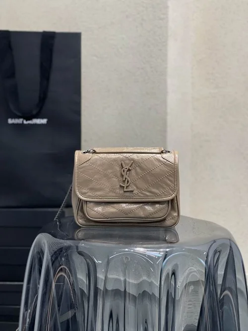 YSL Original Niki Chain Bag Authentic Crinkled Leather