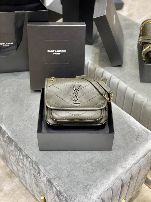 YSL Original Niki Chain Bag Authentic Crinkled Leather