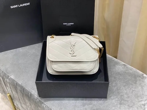 YSL Original Niki Chain Bag Authentic Crinkled Leather