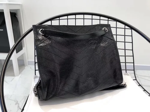 YSL Original Niki Chain Bag Authentic Crinkled Leather