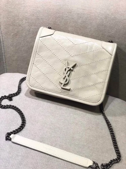 YSL Original Niki Chain Bag Authentic Crinkled Leather
