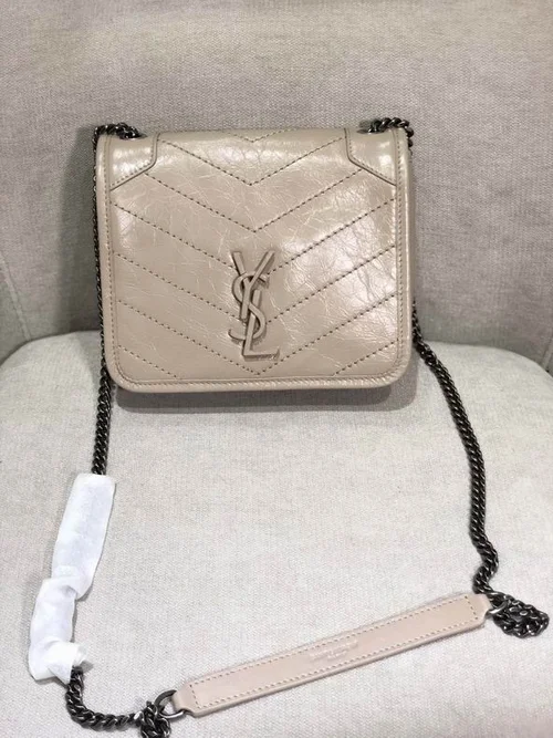 YSL Original Niki Chain Bag Authentic Crinkled Leather