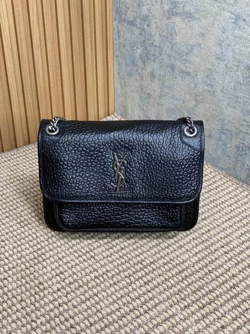 YSL Original Niki Chain Bag Authentic Crinkled Leather