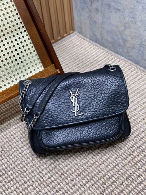 YSL Original Niki Chain Bag Authentic Crinkled Leather