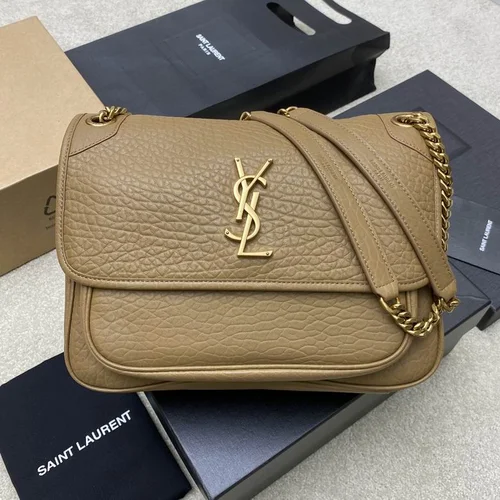 YSL Original Niki Chain Bag Authentic Crinkled Leather