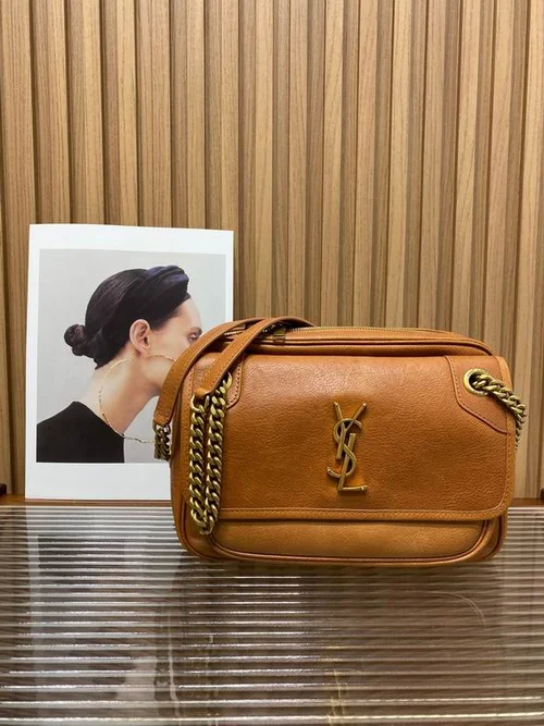 YSL Original Niki Chain Bag Authentic Crinkled Leather