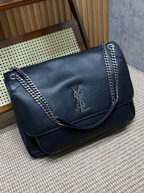 YSL Original Niki Chain Bag Authentic Crinkled Leather