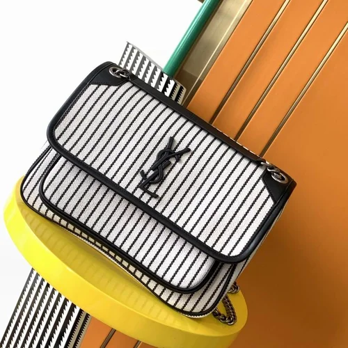 YSL Original Niki Chain Bag Authentic Crinkled Leather