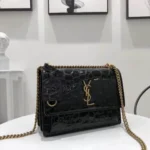 YSL Original Sunset Medium Chain Bag Authentic Leather