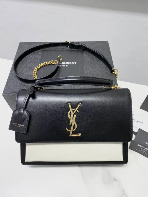 YSL Original Sunset Medium Chain Bag Authentic Leather