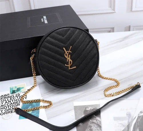 11 YSL Vinyle Round Camera Bag Women Luxury Patent Leather