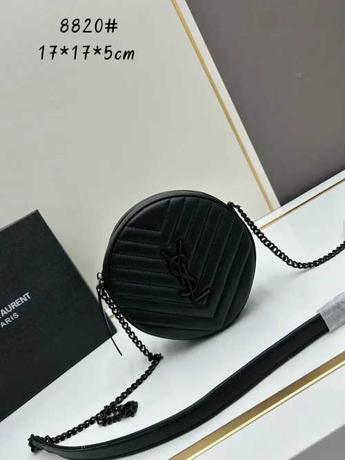 11 YSL Vinyle Round Camera Bag Women Luxury Patent Leather