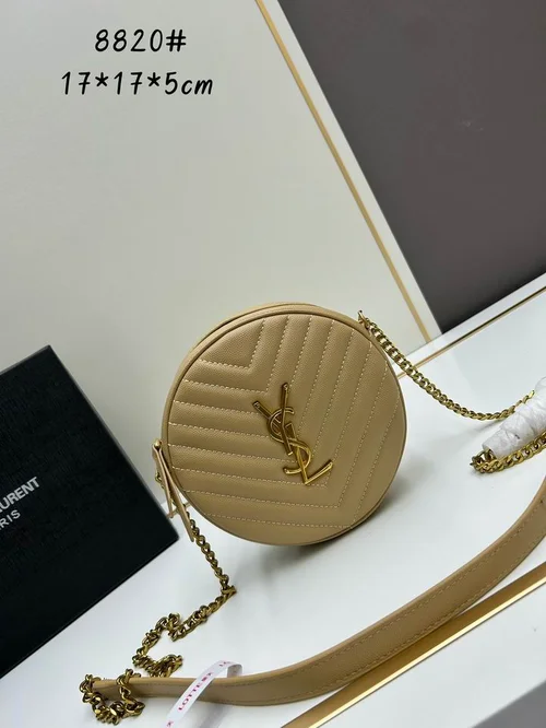 11 YSL Vinyle Round Camera Bag Women Luxury Patent Leather