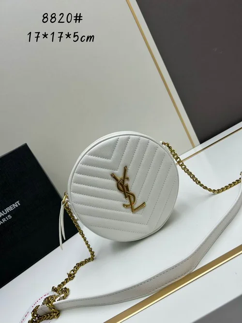 11 YSL Vinyle Round Camera Bag Women Luxury Patent Leather