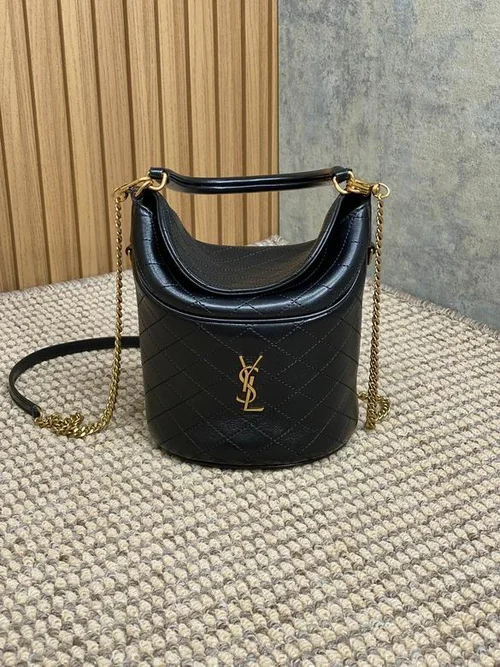 YSL Original Gaby Quilted Shoulder Bag Authentic Leather