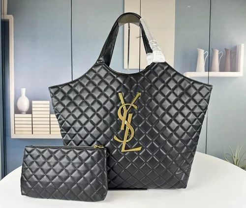 11 YSL Maxi Shopping Tote Bag Women Luxury Canvas