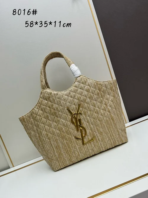 11 YSL Maxi Shopping Tote Bag Women Luxury Canvas