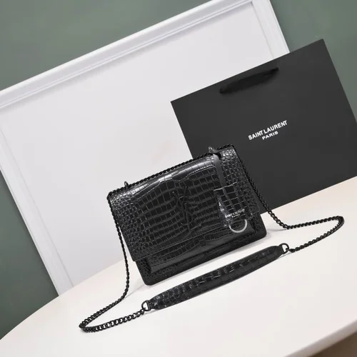 11 YSL Medium Sunset Chain Bag Women Luxury Leather