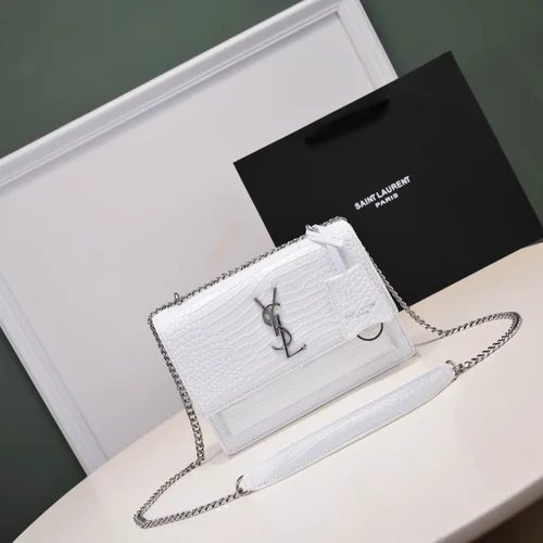 11 YSL Medium Sunset Chain Bag Women Luxury Leather