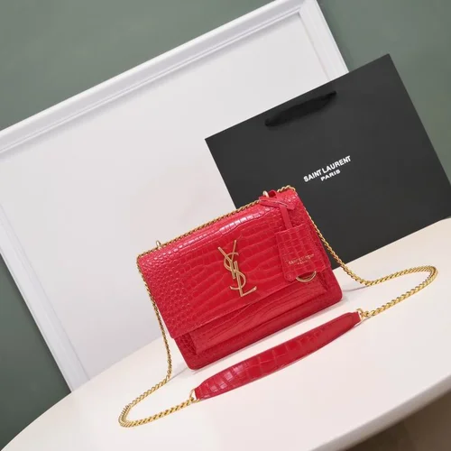 11 YSL Medium Sunset Chain Bag Women Luxury Leather