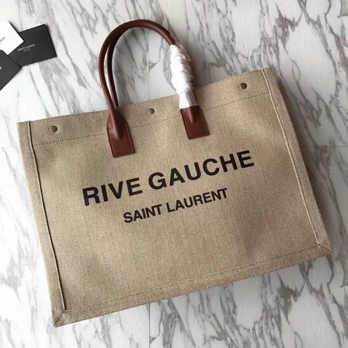 YSL Original Rive Gauche Large Tote Authentic Canvas