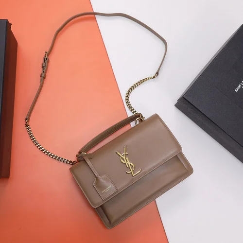 11 YSL Sunset Medium Chain Bag Women Luxury Leather