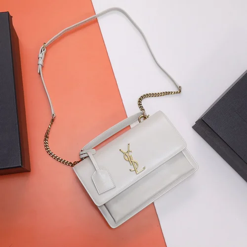11 YSL Sunset Medium Chain Bag Women Luxury Leather