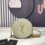 YSL Original Vinyle Round Bag Authentic Patent Leather