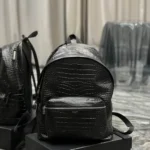 YSL Original Backpack Authentic Leather Canvas