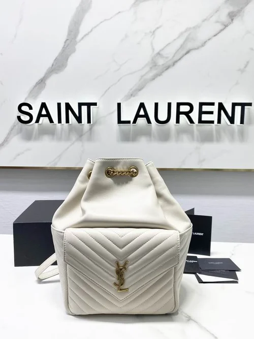 YSL Original Backpack Authentic Leather Canvas