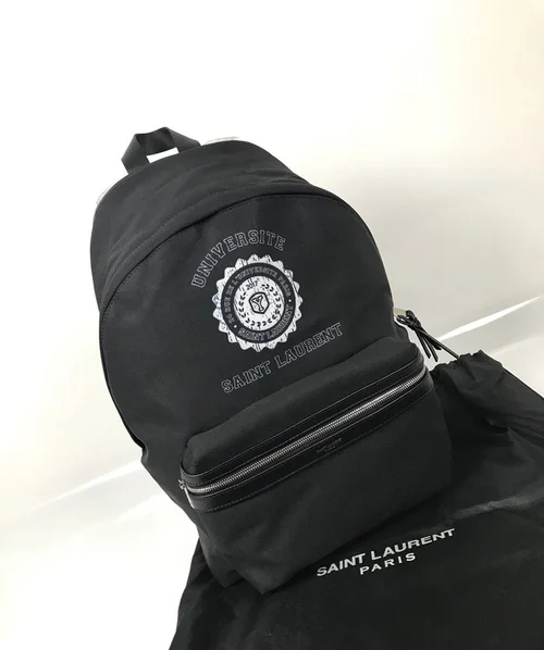 YSL Original Backpack Authentic Leather Canvas