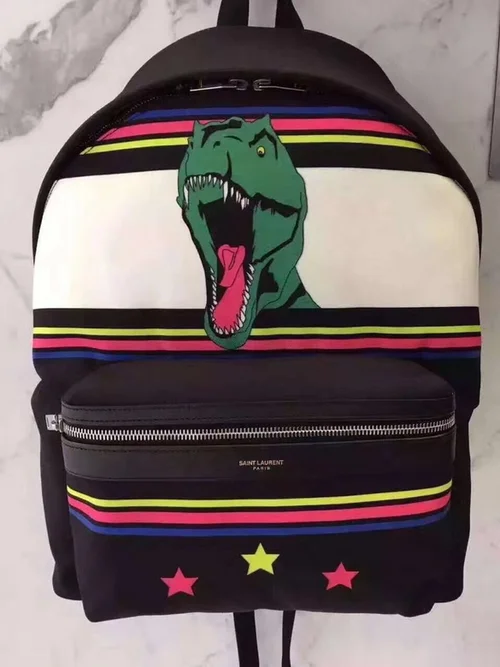 YSL Original Backpack Authentic Leather Canvas