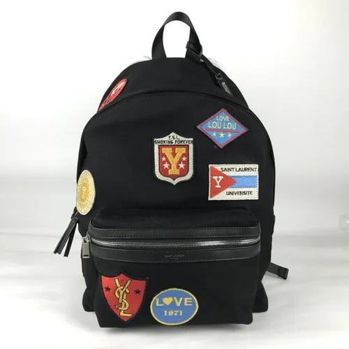 YSL Original Backpack Authentic Leather Canvas