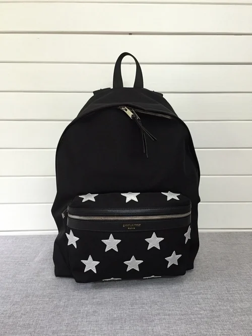 YSL Original Backpack Authentic Leather Canvas
