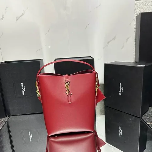 11 YSL Bucket Bag Small Women Luxury Leather Drawstring