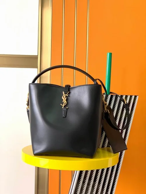 11 YSL Bucket Bag Small Women Luxury Leather Drawstring